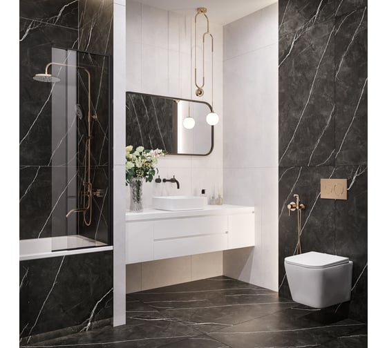 Керамогранит CULTO DARK MARBLE 60x120 матовый, упаковка 1,44 м2 УТ-99903673
