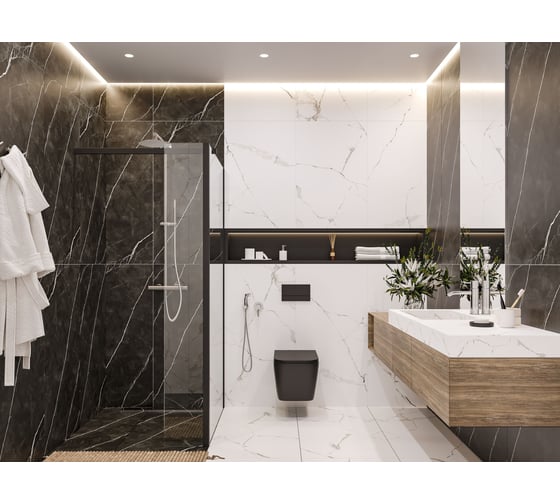 Керамогранит CULTO DARK MARBLE 60x120 матовый, упаковка 1,44 м2 УТ-99903673