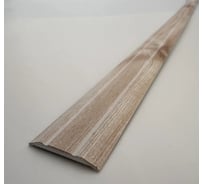 Стыкоперекрывающий алюминиевый порог Алком-М ПД 01 одноуровневый стык, 25x3 мм, 900 мм, ива светлая ПД01-0049
