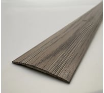 Стыкоперекрывающий алюминиевый порог Алком-М ПД 03 одноуровневый стык, 38x3 мм, 1800 мм, орех седой ПД03-0059