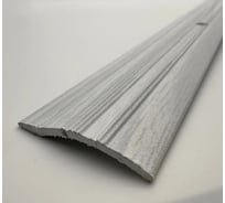 Стыкоперекрывающий алюминиевый порог Алком-М ПД 04 разноуровневый стык, 39.4x7.1 мм, 900 мм, ясень белый ПД04-0029