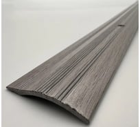 Стыкоперекрывающий алюминиевый порог Алком-М ПД 04 разноуровневый стык, 39.4x7.1 мм, 2700 мм, дуб пепельный ПД04-0008