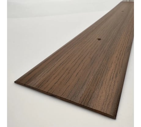 Стыкоперекрывающий алюминиевый порог Алком-М ПД 06 одноуровневый стык, 80x3 мм, 1350 мм, дуб темный ПД06-0050