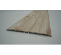 Стыкоперекрывающий алюминиевый порог Алком-М ПД 13 одноуровневый стык, 100x3 мм, 1800 мм, ива светлая ПД13-0015