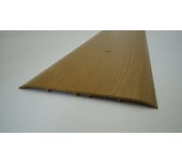 Стыкоперекрывающий алюминиевый порог Алком-М ПД 13 одноуровневый стык, 100x3 мм, 2700 мм, дуб светлый ПД13-0044