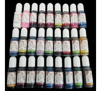 Набор жидких красителей для эпоксидных смол Saros Polymer 27 цветов по 10 мл 10015