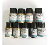 Набор перламутровых пигментов цвета металлик, 9 цветов по 10 гр Saros Polymer 010016