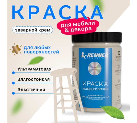 Краска для мебели и интерьера RENNER цвет: 501, 0,7 кг 0,7-501
