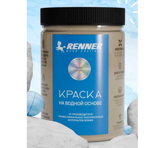 Краска для мебели и интерьера, цвет: 534, 0,7 кг RENNER 0,7-534