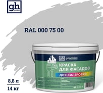 Краска колерованная Goodhim D2 RAL 000 75 00 водно-дисперс фасадная TN стандарт База А, 14кг/8,8л 11159
