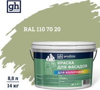 Краска колерованная Goodhim D2 RAL 110 70 20 водно-дисперс фасадная TN стандарт База А, 14кг/8,8л 11425