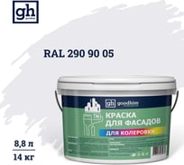 Краска колерованная Goodhim D2 RAL 290 90 05 водно-дисперс фасадная TN стандарт База А, 14кг/8,8л 11623