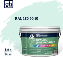 Краска колерованная Goodhim D2 RAL 180 90 10 водно-дисперс фасадная TN стандарт База А, 14кг/8,8л 11470