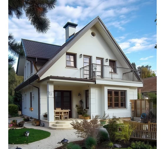 Краска колерованная Goodhim D2 RAL 250 90 05 водно-дисперс фасадная TN стандарт База А, 14кг/8,8л 11548