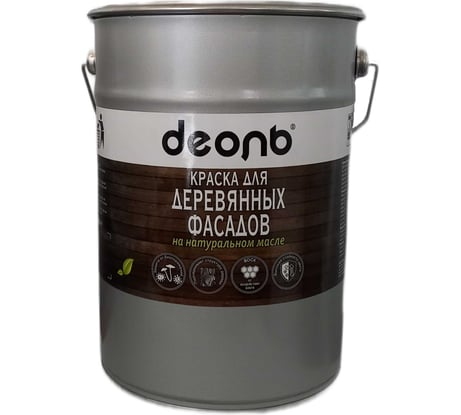 Краска для деревянных фасадов Деоль на натуральном масле Апатит полуматовая 5л 00032751