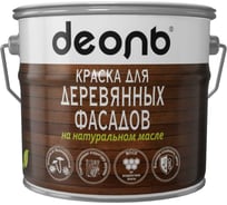 Краска для деревянных фасадов Деоль на натуральном масле Каштан полуматовая 2,7л DMDFK3