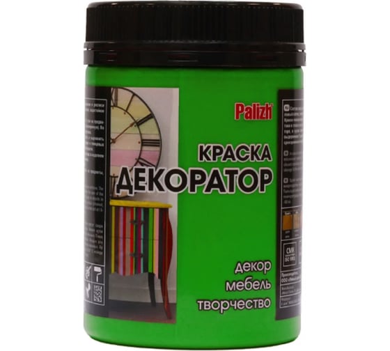 Акриловая краска-колер Palizh 115 зеленый сад 0,36кг 11597123