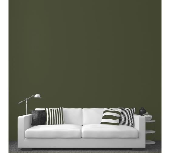 Краска для стен HUSKY INTERIO 7, Оливковый зеленый, 0,9 л 32747
