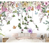 Фотообои 3D флизелиновые с виниловым покрытием Verol Цветы 302 , 300x283 см, моющиеся обои на стену, декор для дома 302-ФФО-05928