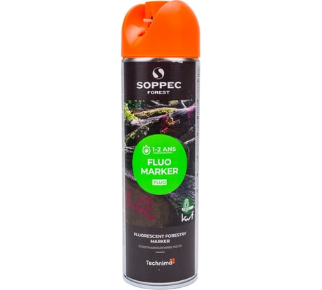 Акриловая флуоресцентная краска для разметки древесины Soppec Fluo Marker оранжевый 131316