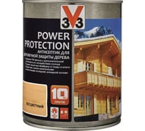 Алкидный антисептик для дерева V33 POWER PROTECTION полуглянец, бесцветный 117386
