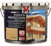Алкидный антисептик для дерева V33 POWER PROTECTION полуглянец, бесцветный 117398