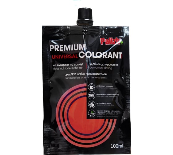 Колер PALIZH №2012 PREMIUM фасад 0,1л красный мак 11605788