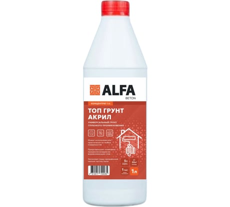 Топ Грунт AlfaBet Акрил 1 л, концентрат 20035