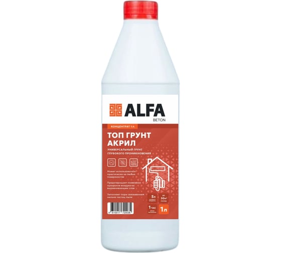 Топ Грунт AlfaBet Акрил 1 л, концентрат 20035
