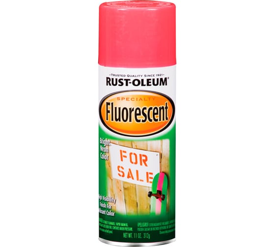 Флуоресцентная краска RUST-OLEUM розовый, спрей 0,312кг 1959830