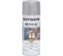Антикоррозийная эмаль с эффектом металлика RUST-OLEUM металлика серебро, спрей 0,312кг 7271830