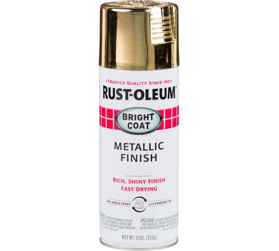 Эмаль с эффектом сияющего металлика RUST-OLEUM золото, спрей 0,312кг 7710830 1