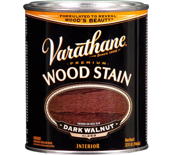 Тонирующее прозрачное масло RUST-OLEUM тёмный орех, банка 0,946л 211730 1