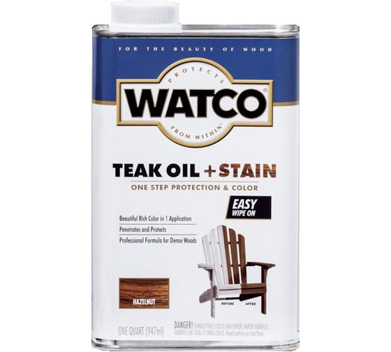 Защитное тиковое масло RUST-OLEUM цветное, лесной орех, 0.946 л 348746 1