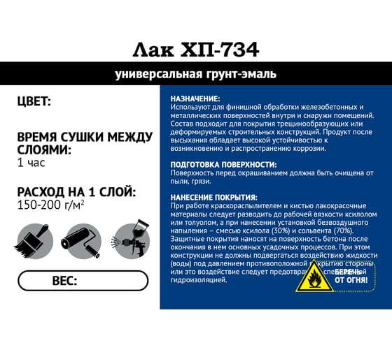 Лак Мицар ХП-734, 18кг УТ000010663