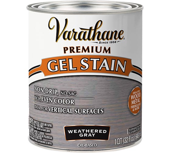Тонирующий гель для внутренних и наружных работ RUST-OLEUM выветренный серый, 0.946 л 358175