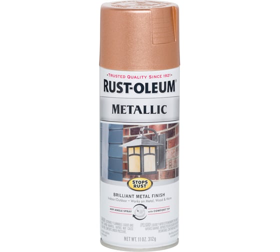 Антикоррозийная эмаль с эффектом металлика RUST-OLEUM медь, спрей, 0.312 кг 7273830