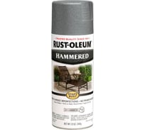 Антикоррозийная эмаль с молотковым эффектом RUST-OLEUM серый, спрей, 0.34 кг 7214830