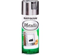 Краска с эффектом яркого металлика RUST-OLEUM серебро, спрей, 0.312 кг 1915830
