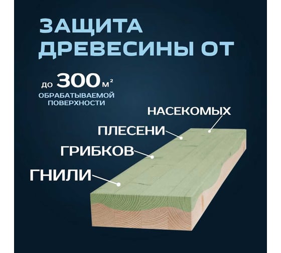 Антисептик медный для дерева невымываемый PLEX с биоцидами для внутренних и наружных работ 1405 концентрат 1:9 5 л УТ000007546