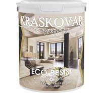 Интерьерная краска Kraskovar ECO RESIST влагостойкая, моющаяся 0,9л 1347