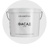 Краска фасадная Kraskovar «Фасад» высокоукрывистая, сверхпрочная 9л 1358