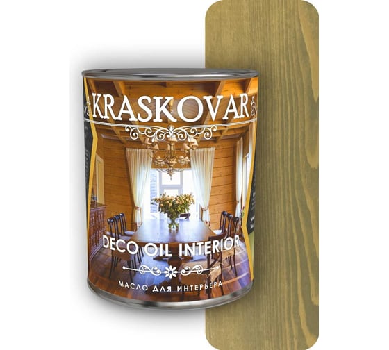 Масло для интерьера Kraskovar Deco Oil Interior бамбук, 0.75 л 1263 1