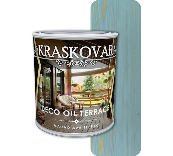 Масло для террас Kraskovar Deco Oil Terrace волна, 0.75 л 1283