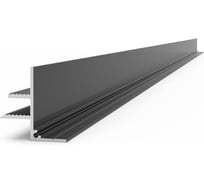 Плинтус потолочный под гипсокартон ДИАЛ 12 мм, 2000 мм, Т6 черный матовый 4687205228192