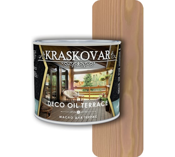 Масло для террас Kraskovar Deco Oil Terrace имбирь, 2.2 л 1288