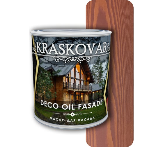 Масло для фасада Kraskovar Deco Oil Fasade вишня, 0.75 л 1294