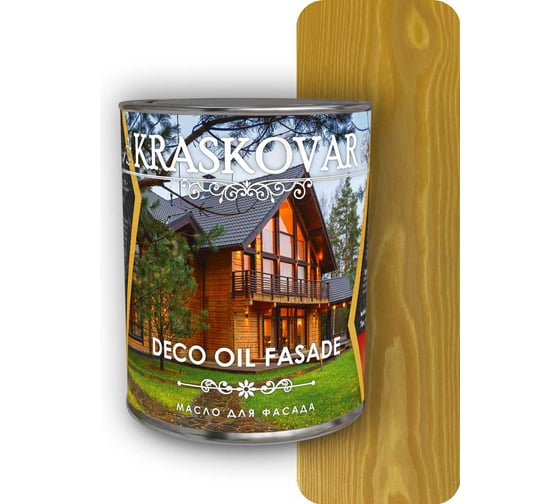 Масло для фасада Kraskovar Deco Oil Fasade ель, 0.75 л 1316