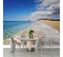 Флизелиновые фотообои на стену ООО Первое ателье море, "Облака плывут над пляжем", 300x270 см (ШхВ) pw150455-3