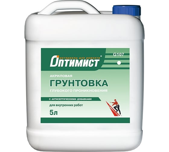 Грунт глубокого проникновения Оптимист для внутренних работ G107 5л 00-00001331